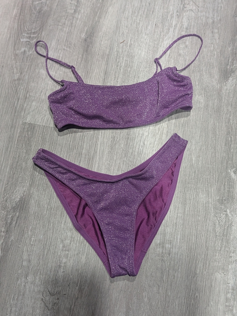 triangl swimwear Sparkle Purple Bikini Set